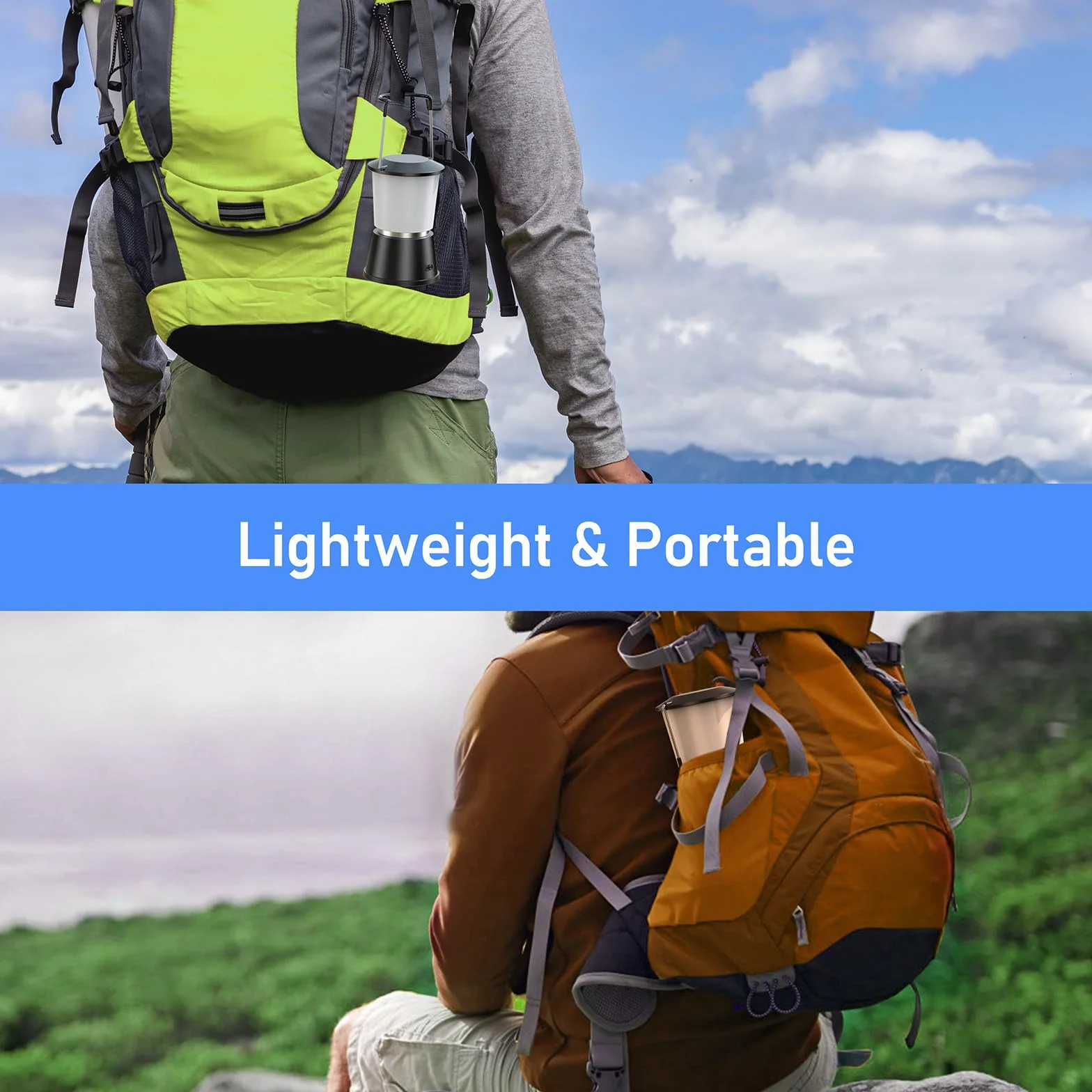 Blukar Lámpara Camping Recargable LED 5 Modos Iluminación Continua Portátil Superbrillante