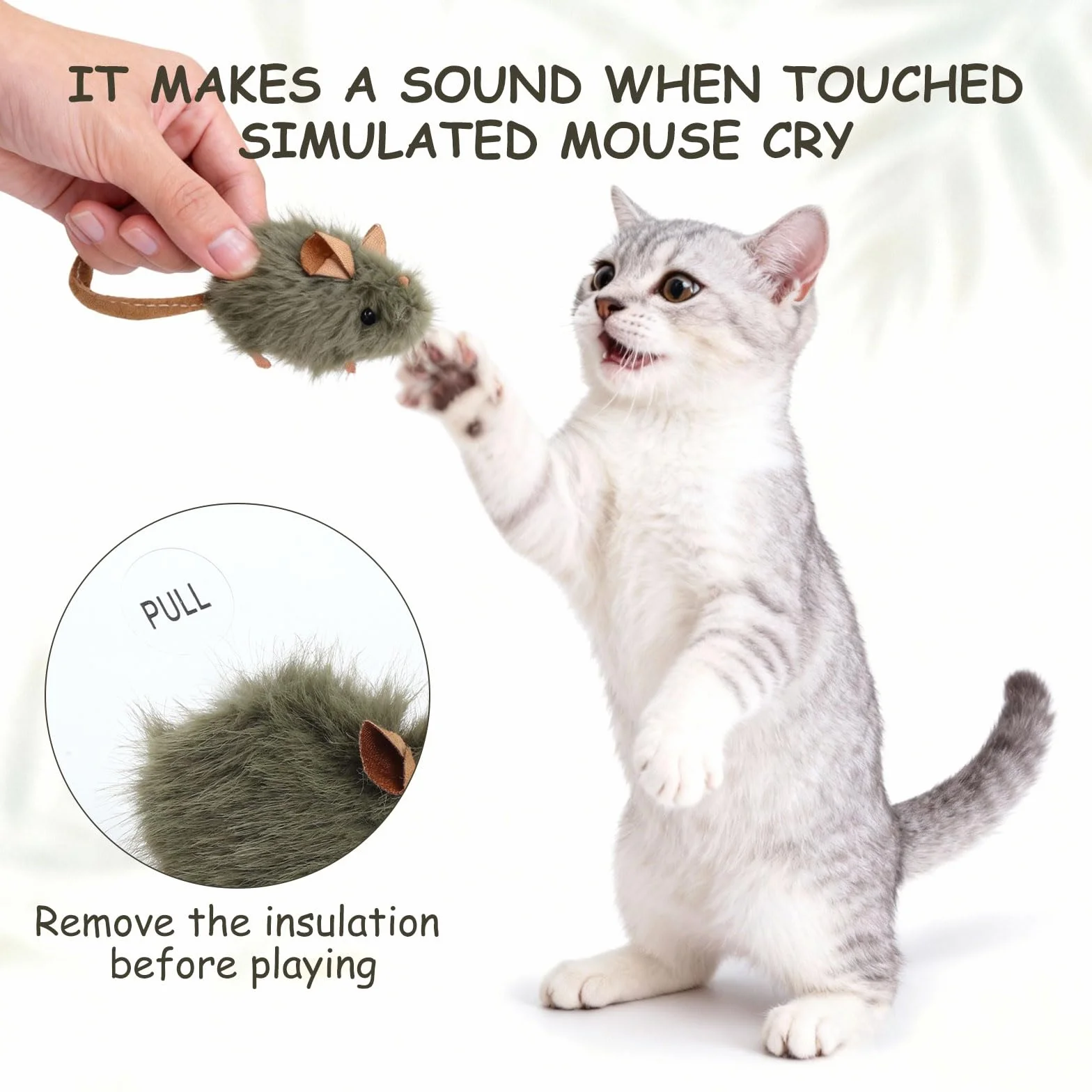 3 piezas de juguetes para gatos, juguete para gatos, autoempleo, ratón de juguete para gatos, ratones de piel, juego interactivo, ratón eléctrico para gatos, juguete de felpa, ratón para razas de
