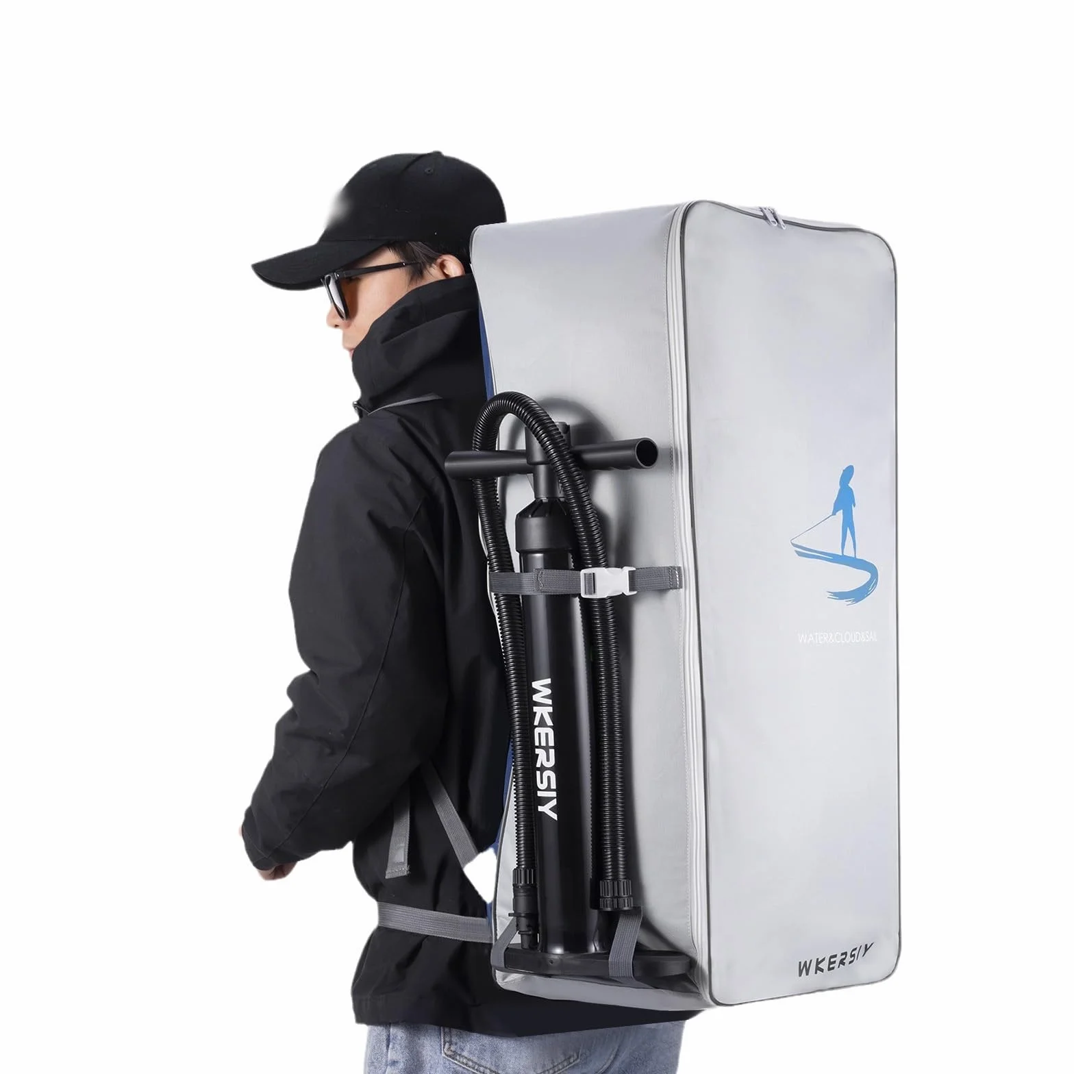 Mochila para Tabla de Paddle 105L Impermeable Gran Capacidad Tela Oxford