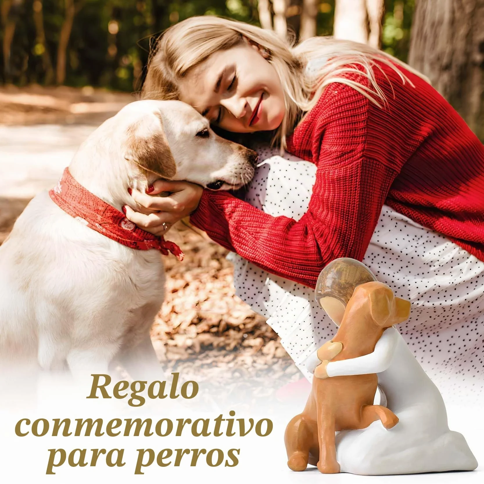 Lnrkai Regalos conmemorativos para mascotas por pérdida de perro, regalo de recuerdo de perro fallecido, resina esculpida a mano, regalos de condolencias para amantes de las mascotas, adopción de