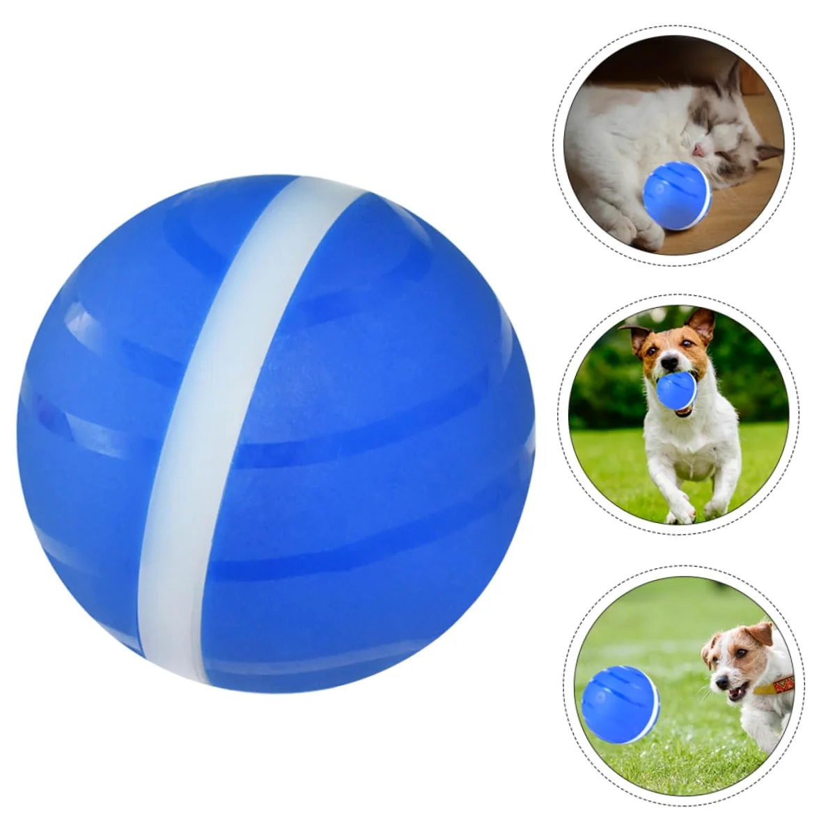 Kisangel 3piezas Juguete Interactivo Automático para Gatos Bola De Luz Led USB Recargable Juguete De Movimiento para Mascotas Diversión Sin Fin Casa