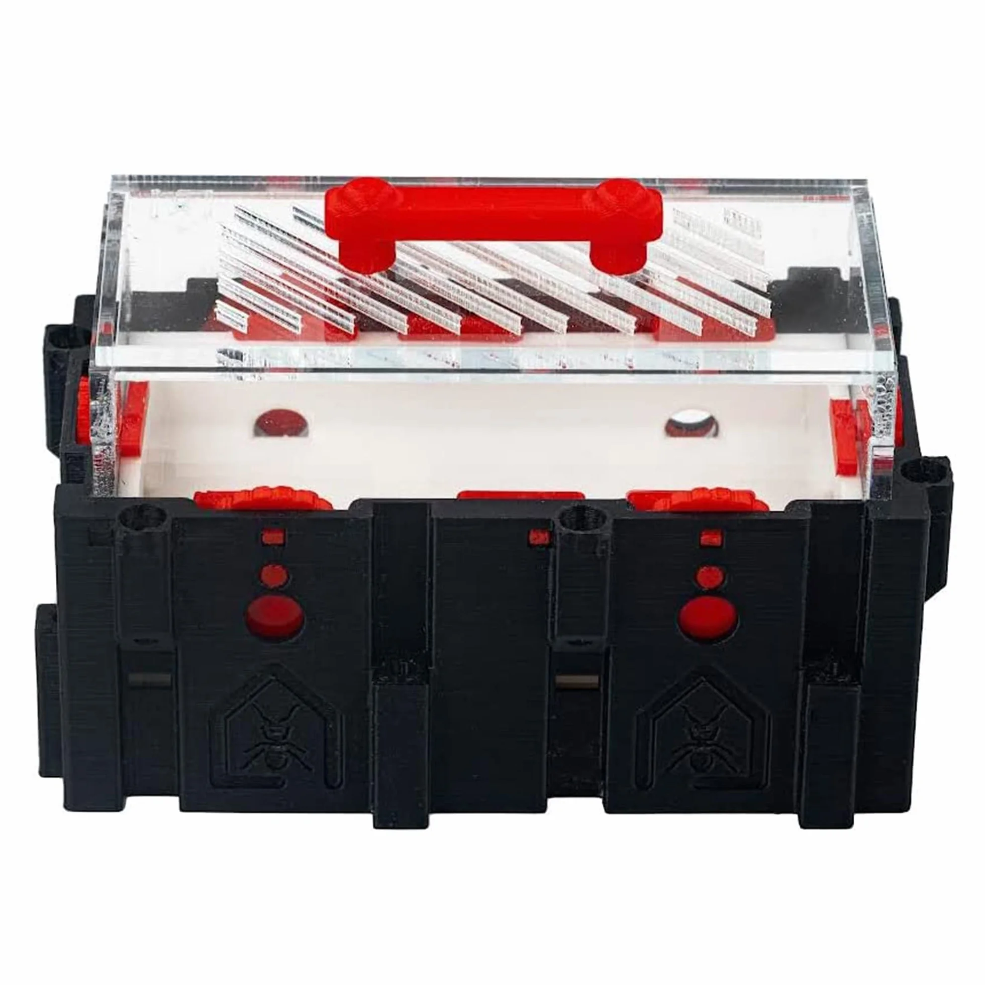 Anthouse.es - Caja de Forrajeo para Hormigueros Modulares 3D - QBIK Duo - Terrario Mini Colonias - Sistema Ergonómico y Fácil de Ampliar - 6,78x12,78x10 cm