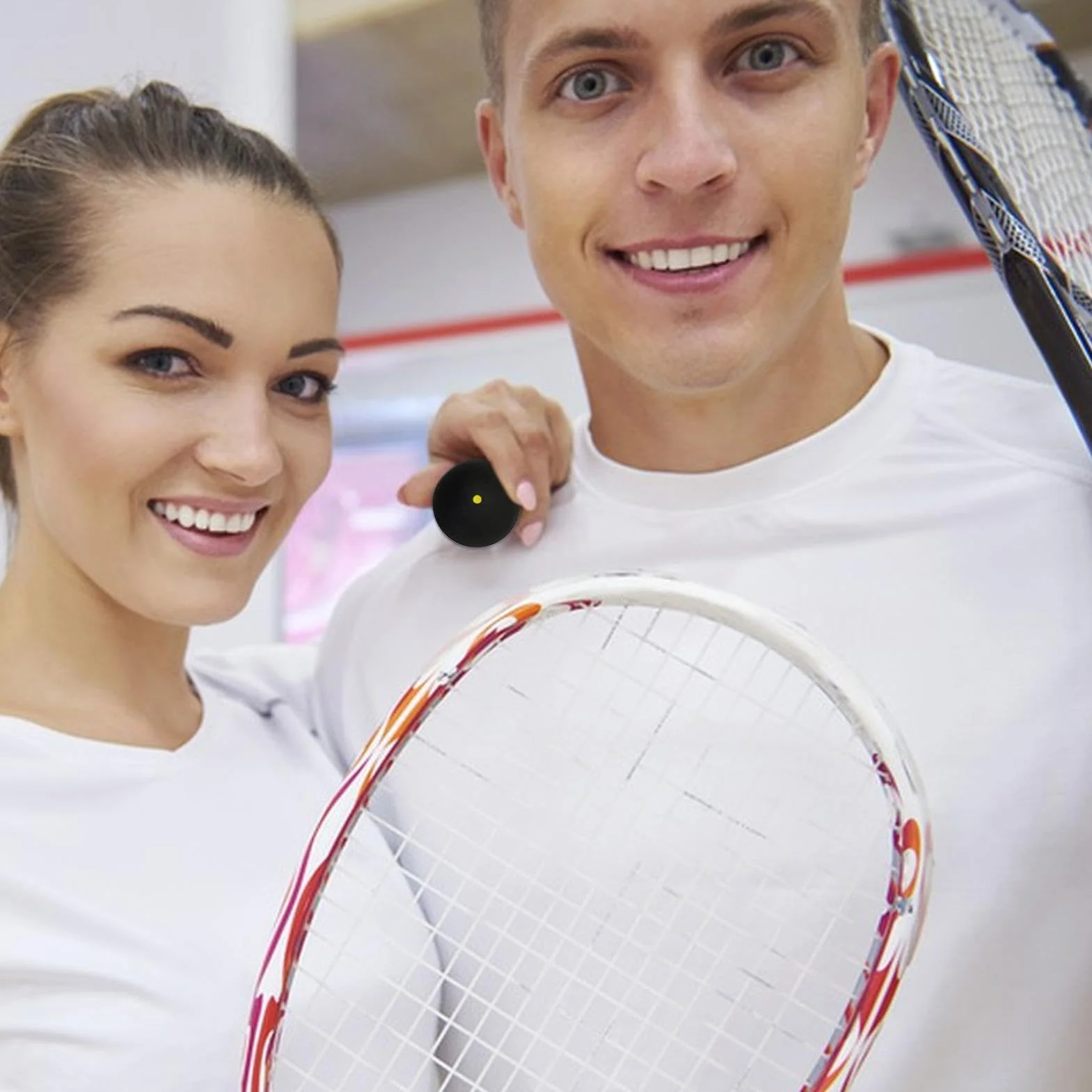 Pelotas de Squash de Goma con Punto Amarillo, Profesionales, Equipo de Squash Portátil para Principiantes