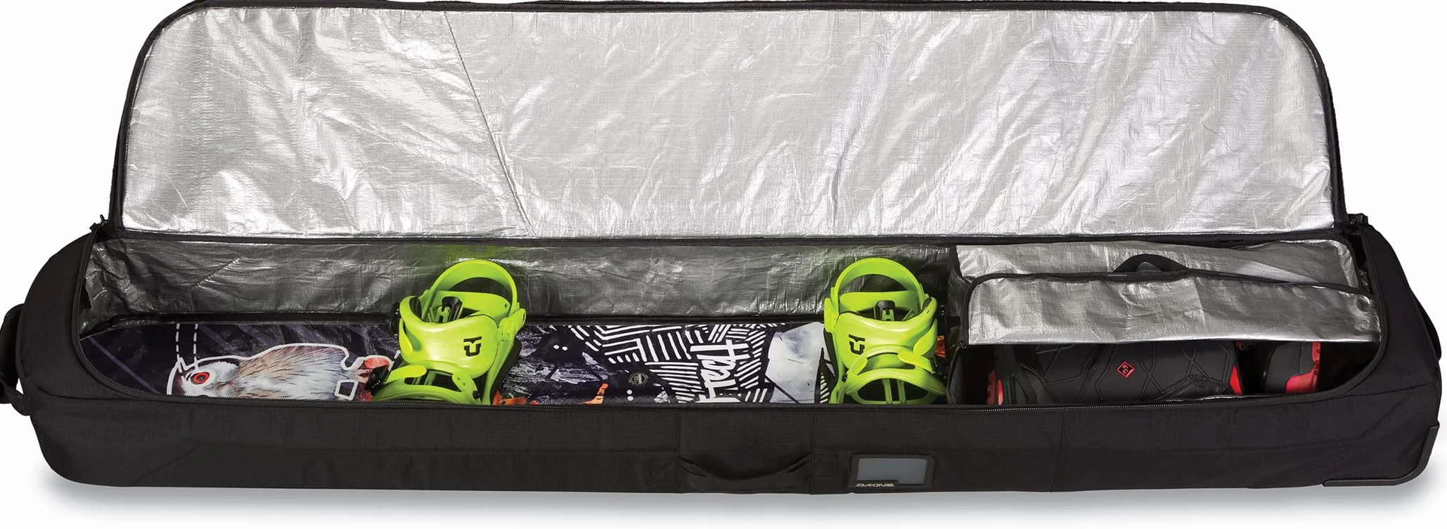 DAKINE Wheeled Snowboard Bag 157cm Poliéster Negro Fully Padded