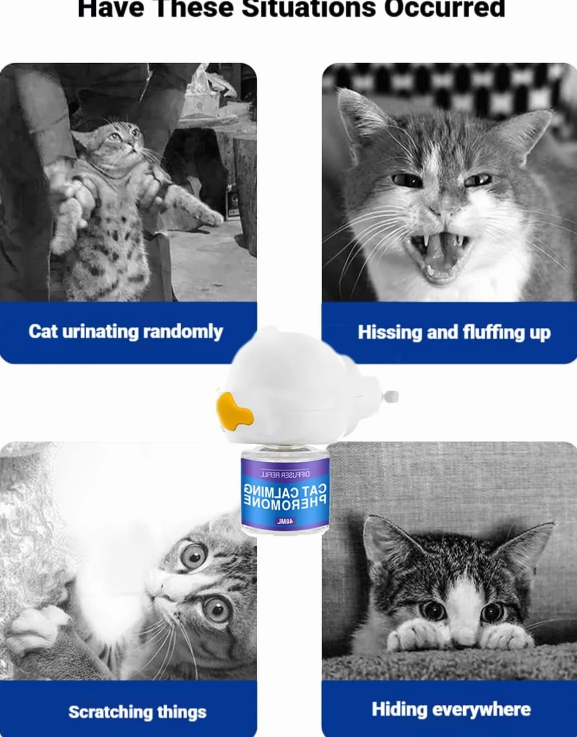 Petwellness Diffuseur Chat, Pet wellness Diffuseur Chat - Difusor para gatos 6 en 1: Corrige eficazmente el comportamiento de micción inapropiada Aliviar el estrés y la ansiedad en los gatos (2 PCS)