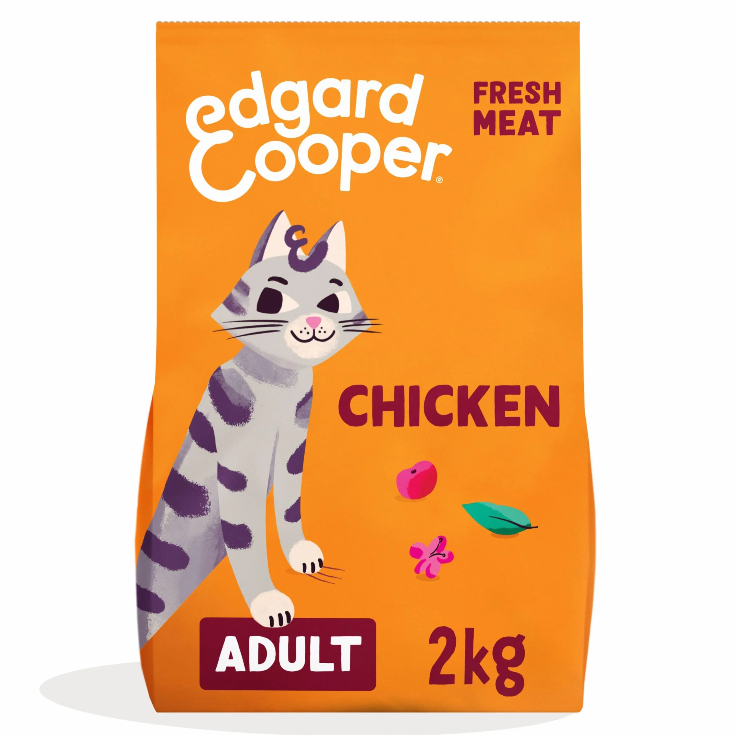 Edgard & Cooper Comida Gatos Adultos, (Pollo, 2kg), Comida para Gatos Esterilizados y Activos, Sin Cereales, Ingredientes Naturales, Carne Fresca, Hipoalergénico, Sin azúcares añadidos