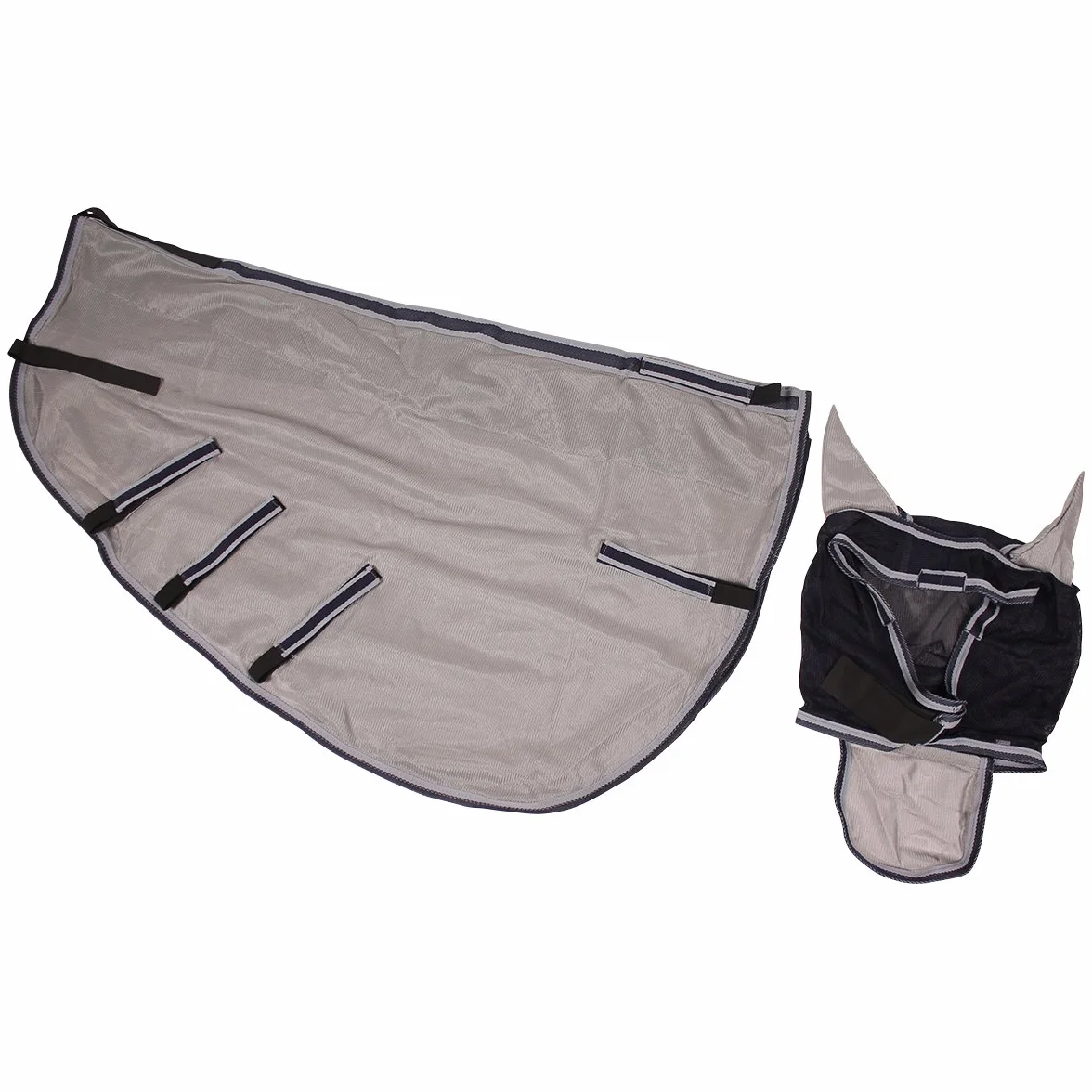 QHP Fly manta con cuello + gorro 145 Azul