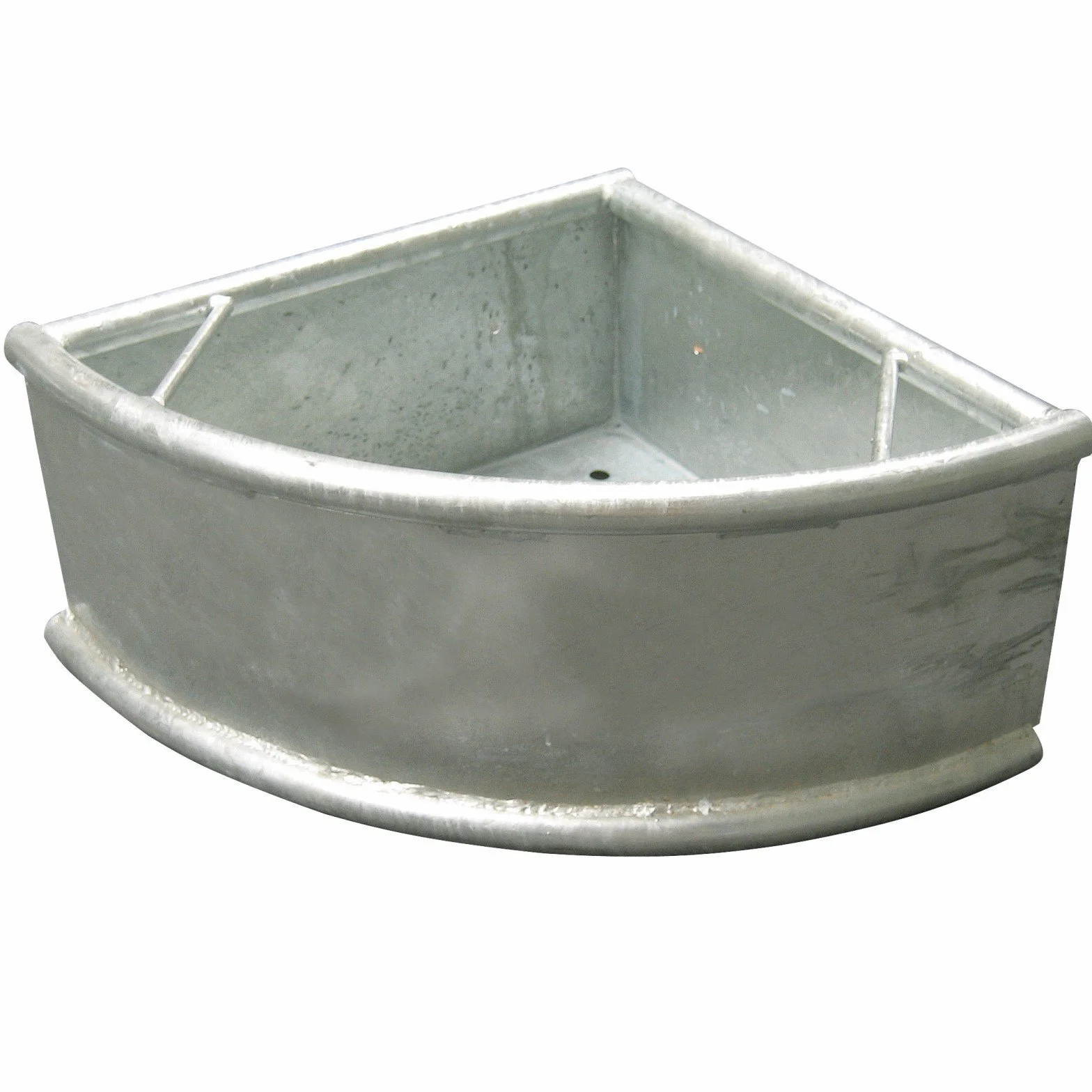 Kerbl Comedero Triangular 44x44x24cm 35l Metal Galvanizado en Caliente