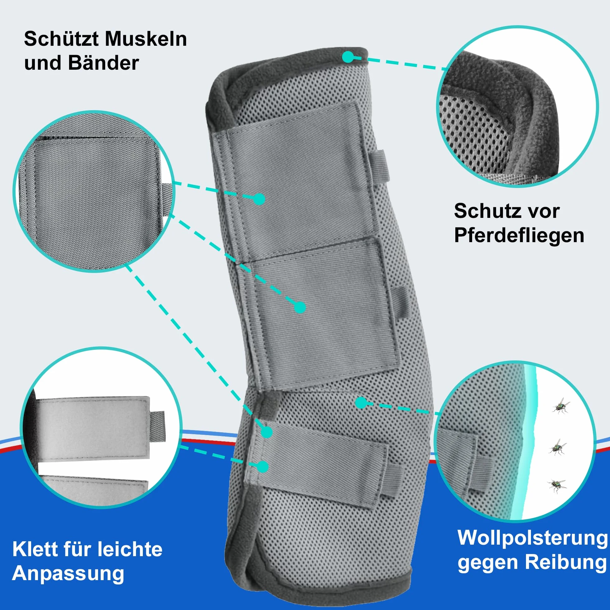 Protectores Caballo, Bota de Caballo Transpirable, con Funciones de protección y Soporte, Protección contra los Rayos UV