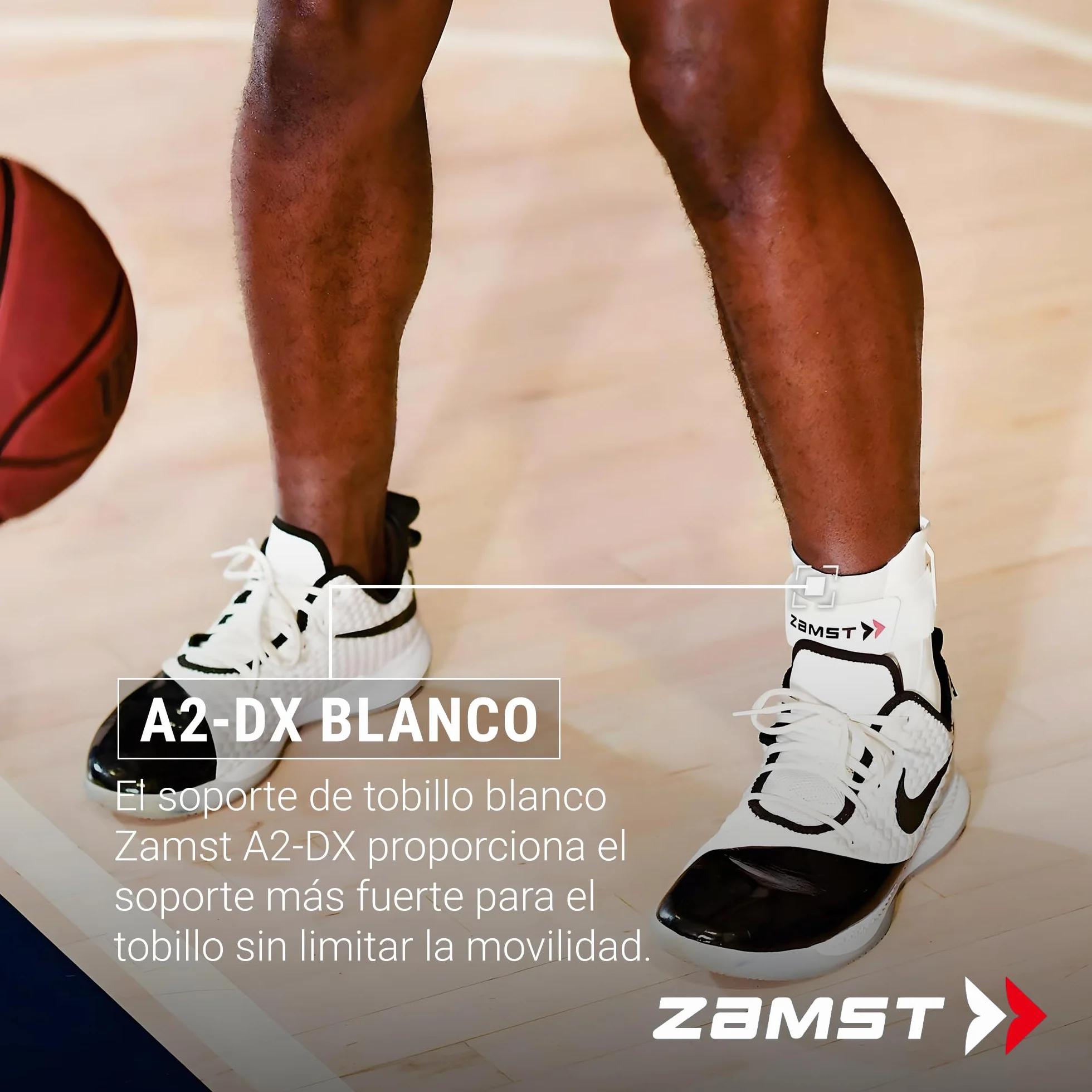 Zamst A2-DX Tobillera Deportiva Transpirable Protección Esguince Tobillo Alto Grado Derecha L