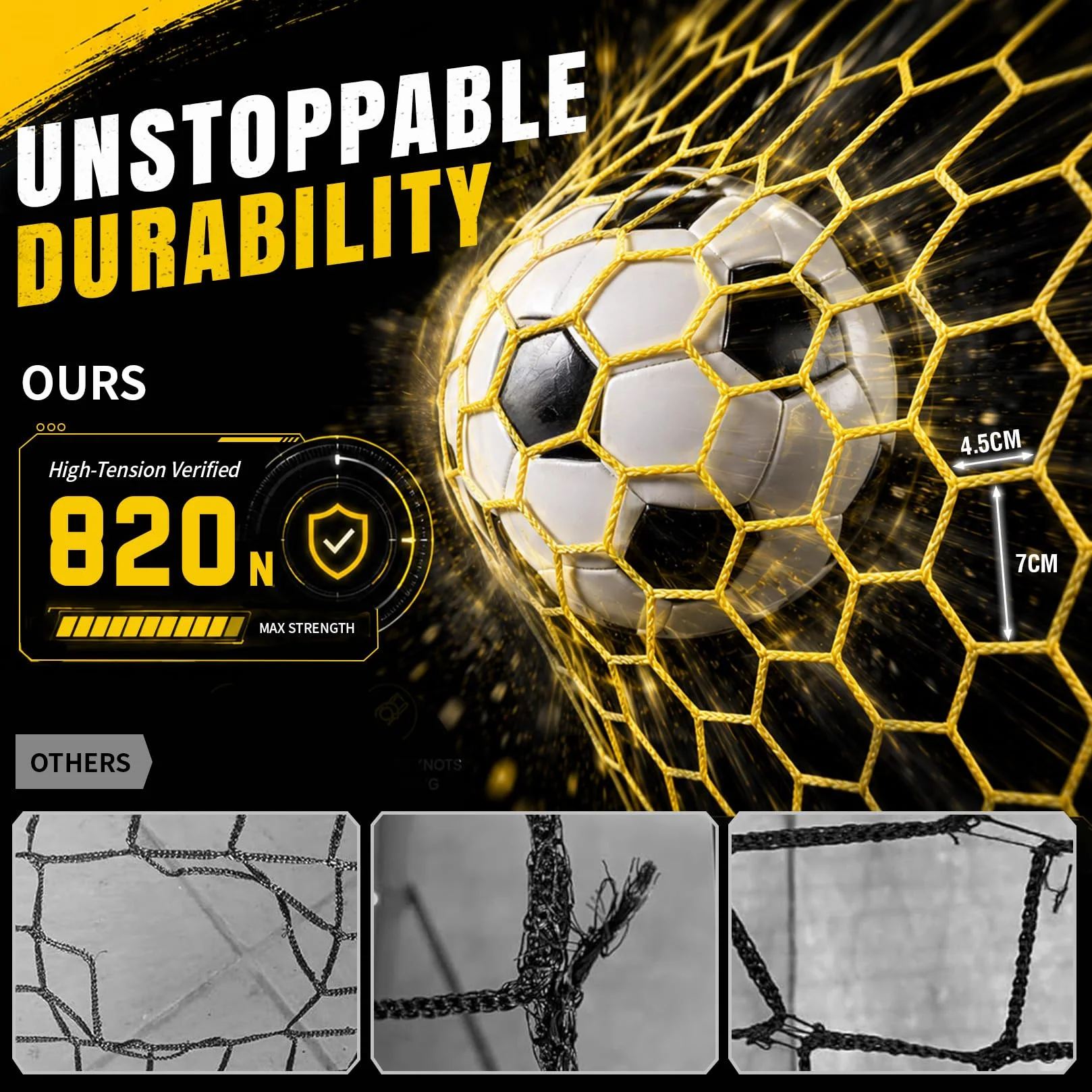 Red de Rebote de Fútbol 1x1m – Ángulos Ajustables, Estructura de Panal, Mejora Técnica