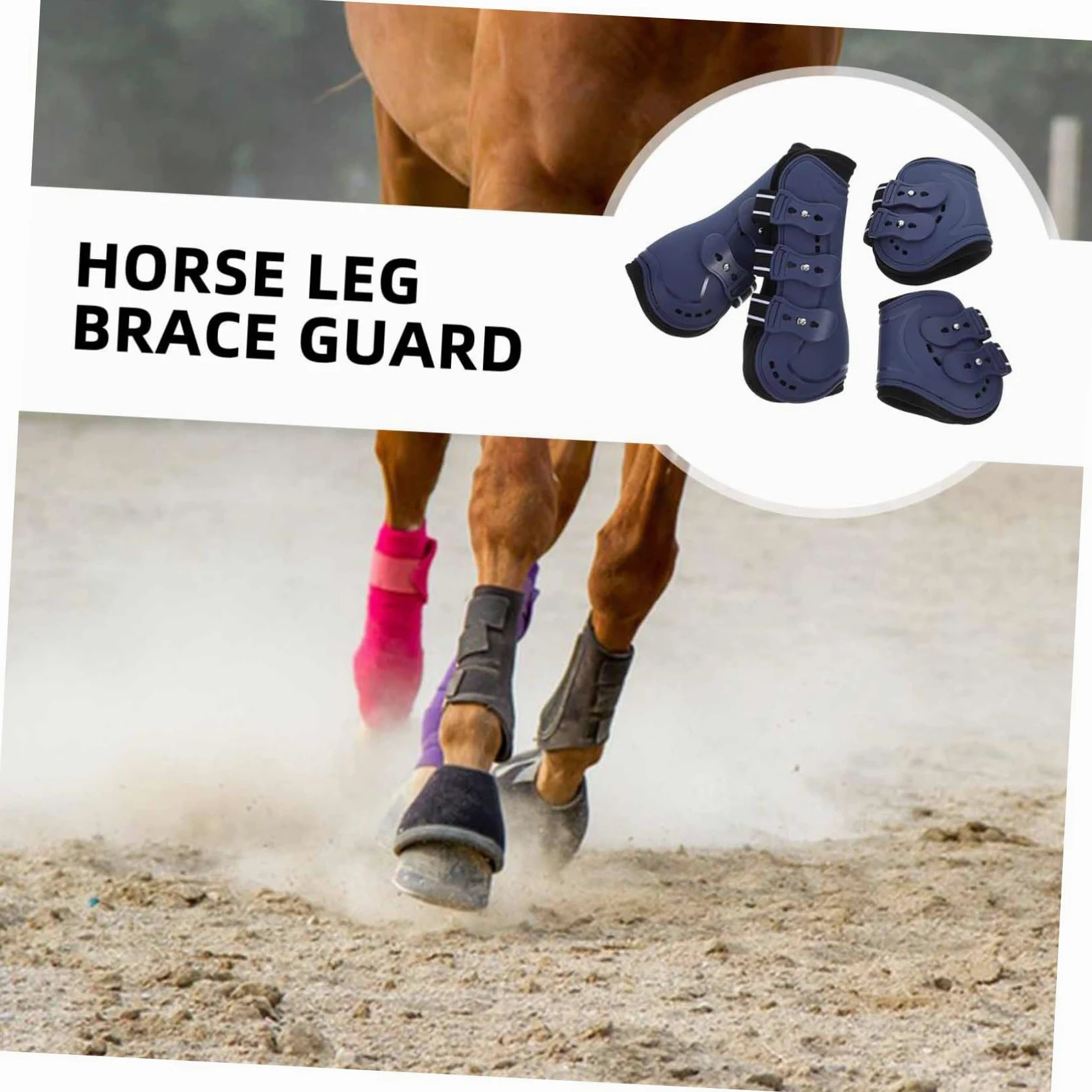 Toyvian 4piezas Botas para Tobillos De Caballo De Pies Reutilizables para Patas De Caballo Botas Ortopédicas para Tendones Entrenamiento Ecuestre