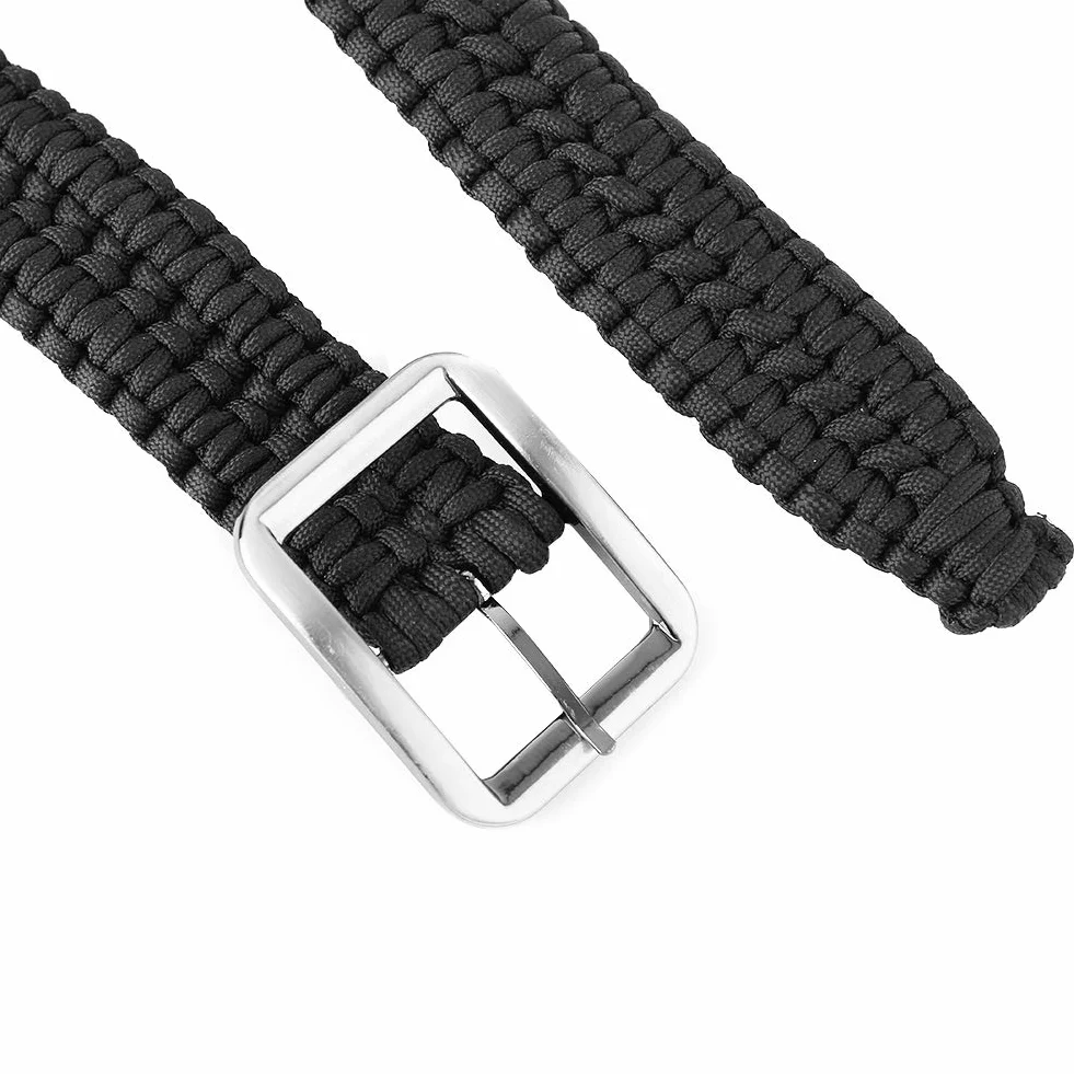 Cinturón de Supervivencia de Paracord Duradero, Cuerda Tejida Hecha a Mano para Acampar y Senderismo