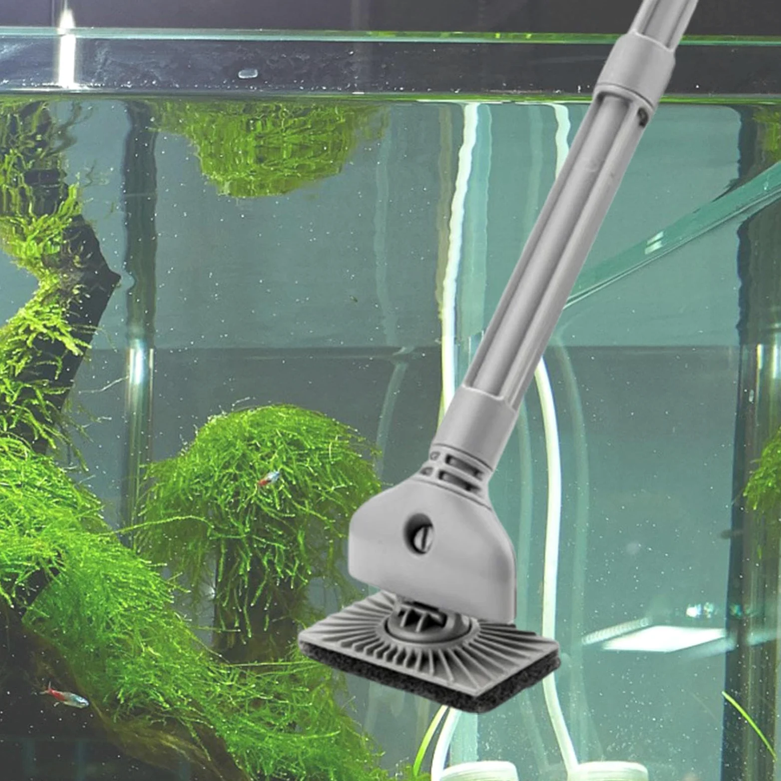 Herramientas de Limpieza para Acuarios, Limpiador de Peceras para Peces Pequeños, Limpiador de Cristales para Acuarios Completos, Varillas de Conexión