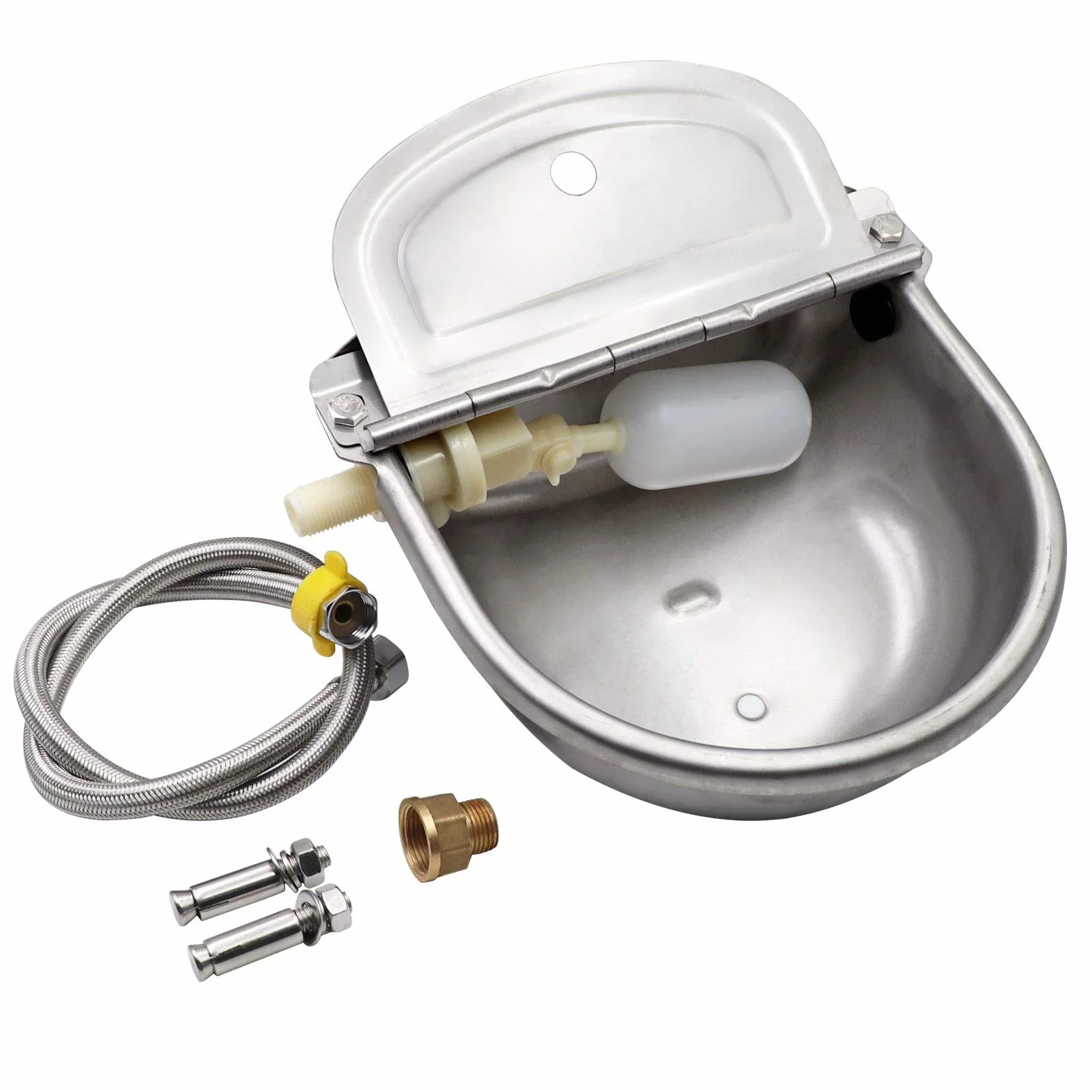 Recipiente AutomáTico Agua Vacas, Bebedero Acero Inoxidable 4 en 1, Utilizado para Ganado Caballo Oveja Bebedero para Perros Herramienta Cría Animales