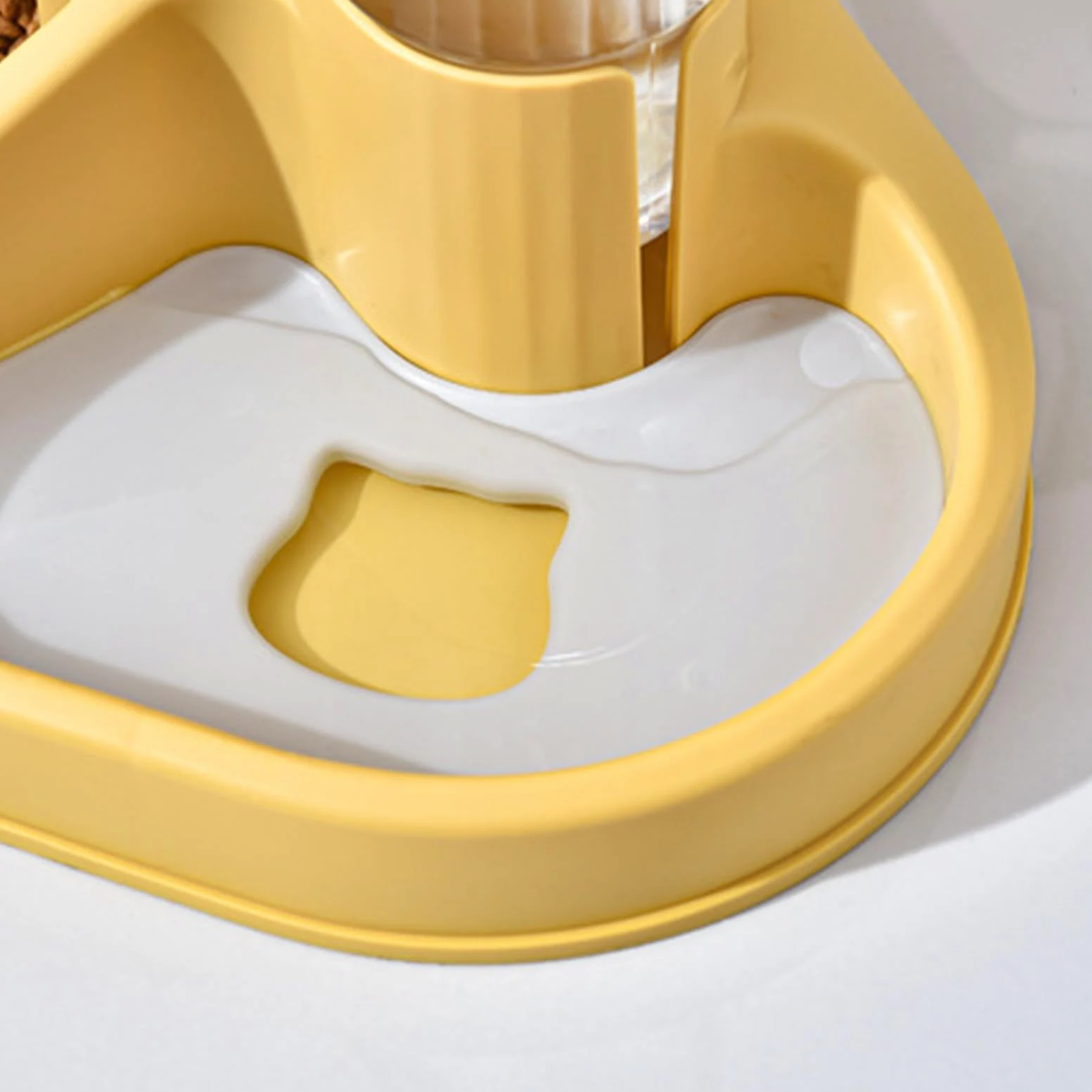 Comedero y Bebedero automático para Perros, dispensador de alimento y Agua para Mascotas de Gran Capacidad, diseño Transparente con Base Antideslizante para Perros, Gatos y