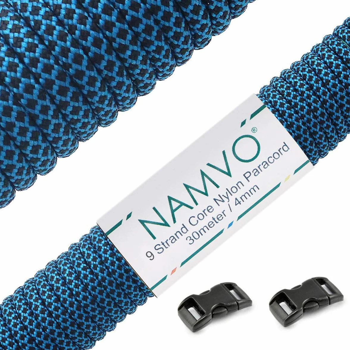 Namvo 550 Cuerda de paracaídas Mil Spec tipo III 9 hebras nailon 100 pies