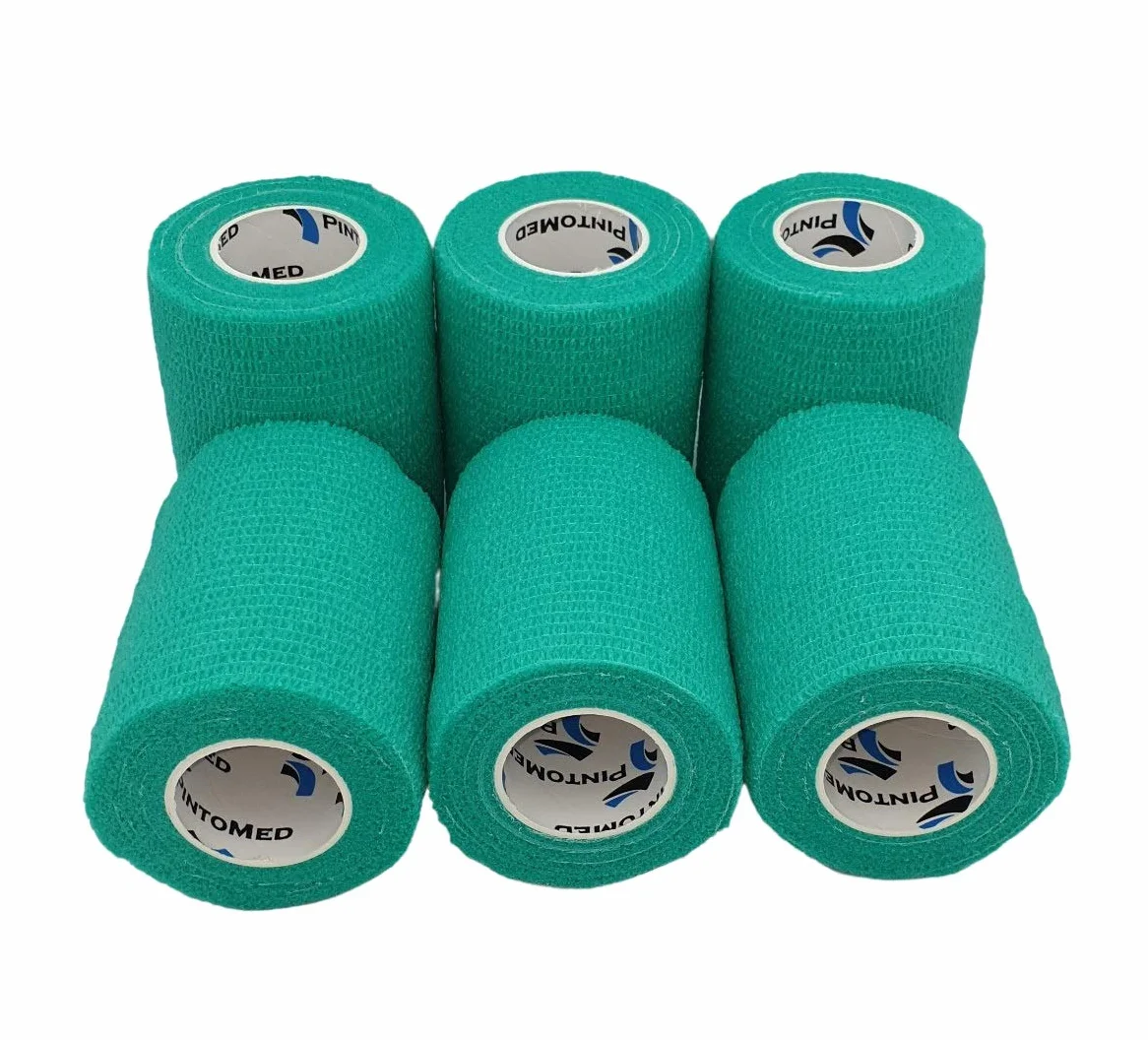 Vendaje Autoadhesiva Elástica PintoMed 6 Rollos 7,5 cm x 4,5 m Verde Vet Wrap