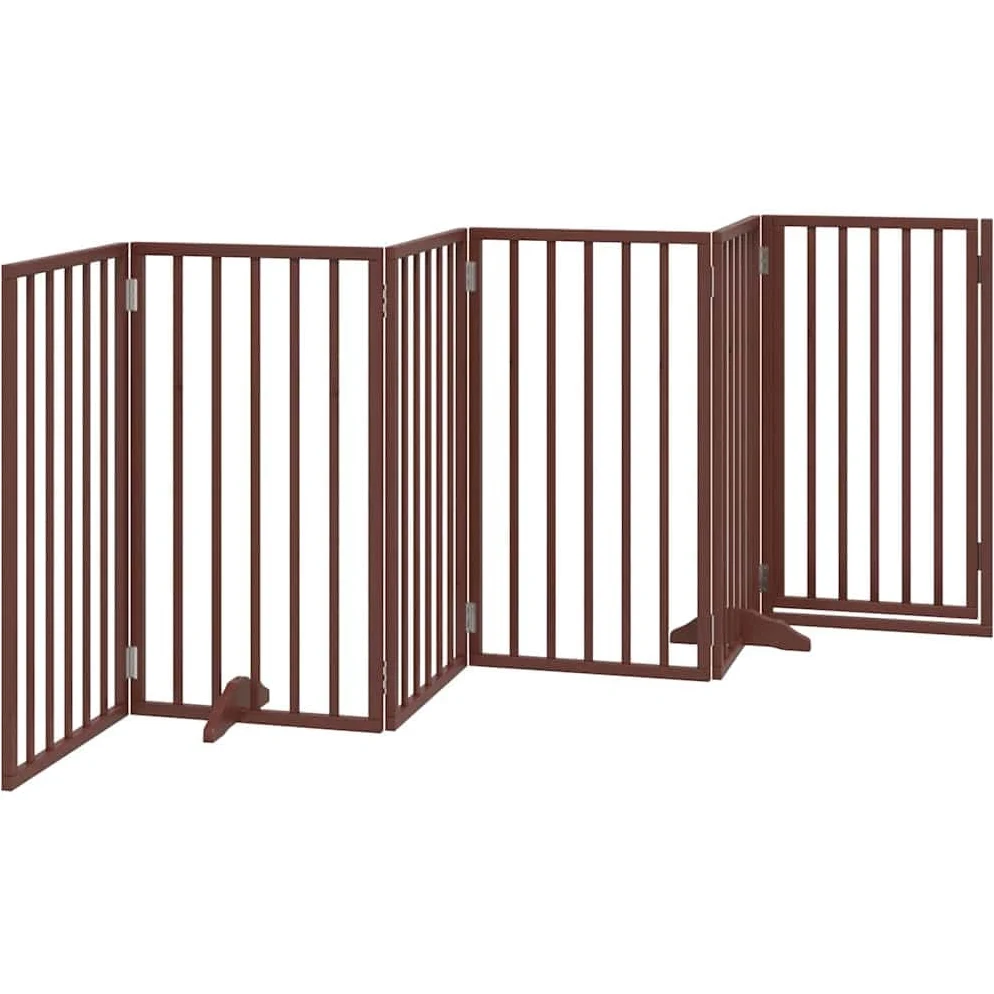 Rejilla plegable para perros de madera de álamo, 6 paneles, 300 cm, plegable, 300 cm