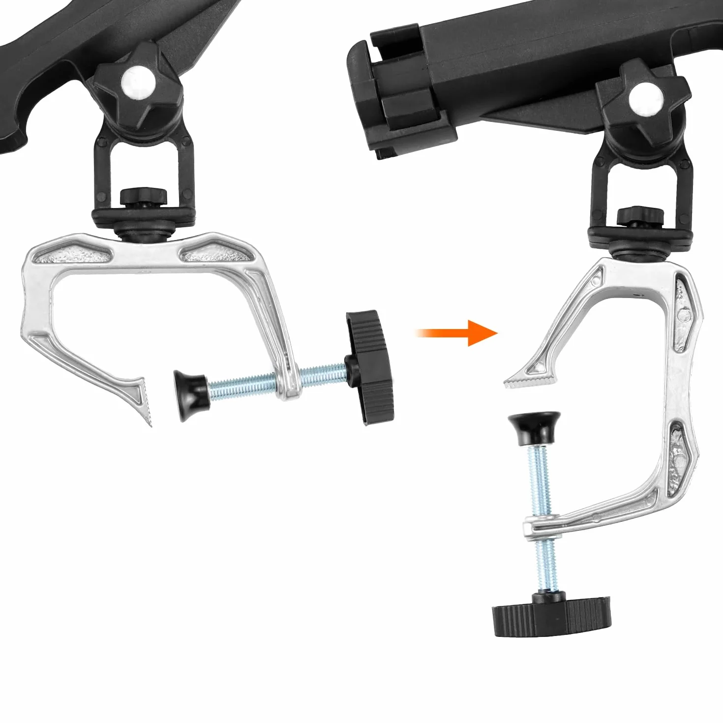 QWORK Pack de 2 portacañas de Pescar para embarcaciones, Ajustables 360 Grados