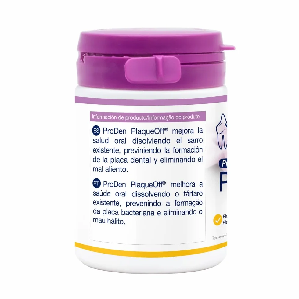 ProDen PlaqueOff Polvo para Gatos 40g – Limpiador Dental 100% Natural, Formula Gatos Exigentes, Ayuda a Eliminar Placa, Sarro y Mal Aliento, hasta 4 Meses de duración