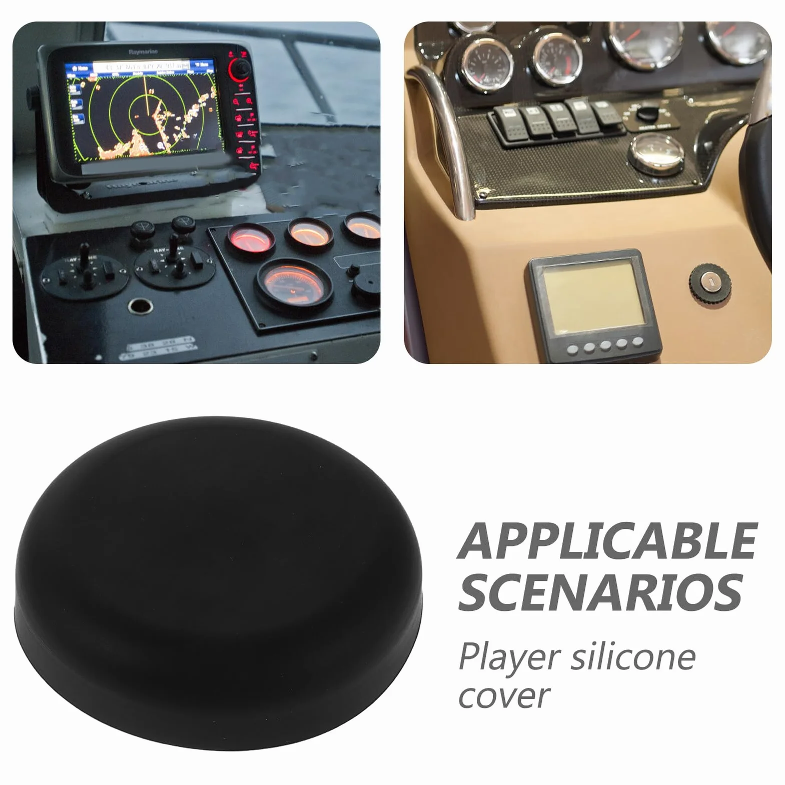 SOIMISS Funda Protectora de Silicona para Altavoz de Barco y Coche, Cubierta Redonda Resistente a Golpes