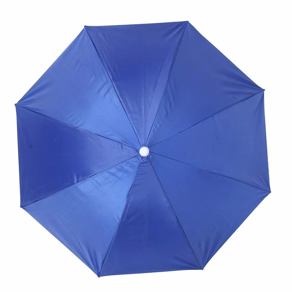 Nikou Paraguas de pesca 65 cm plegable sombrero montado camuflaje azul real