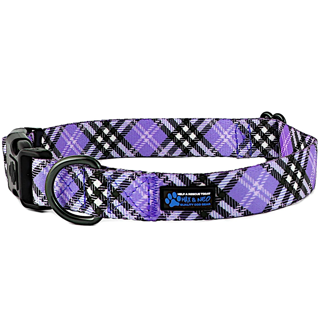 Collar de Perro de Neo con patrón de Placa MAX y Neo – Donamos un Collar a un Perro Rescate Cada Collar se Vende