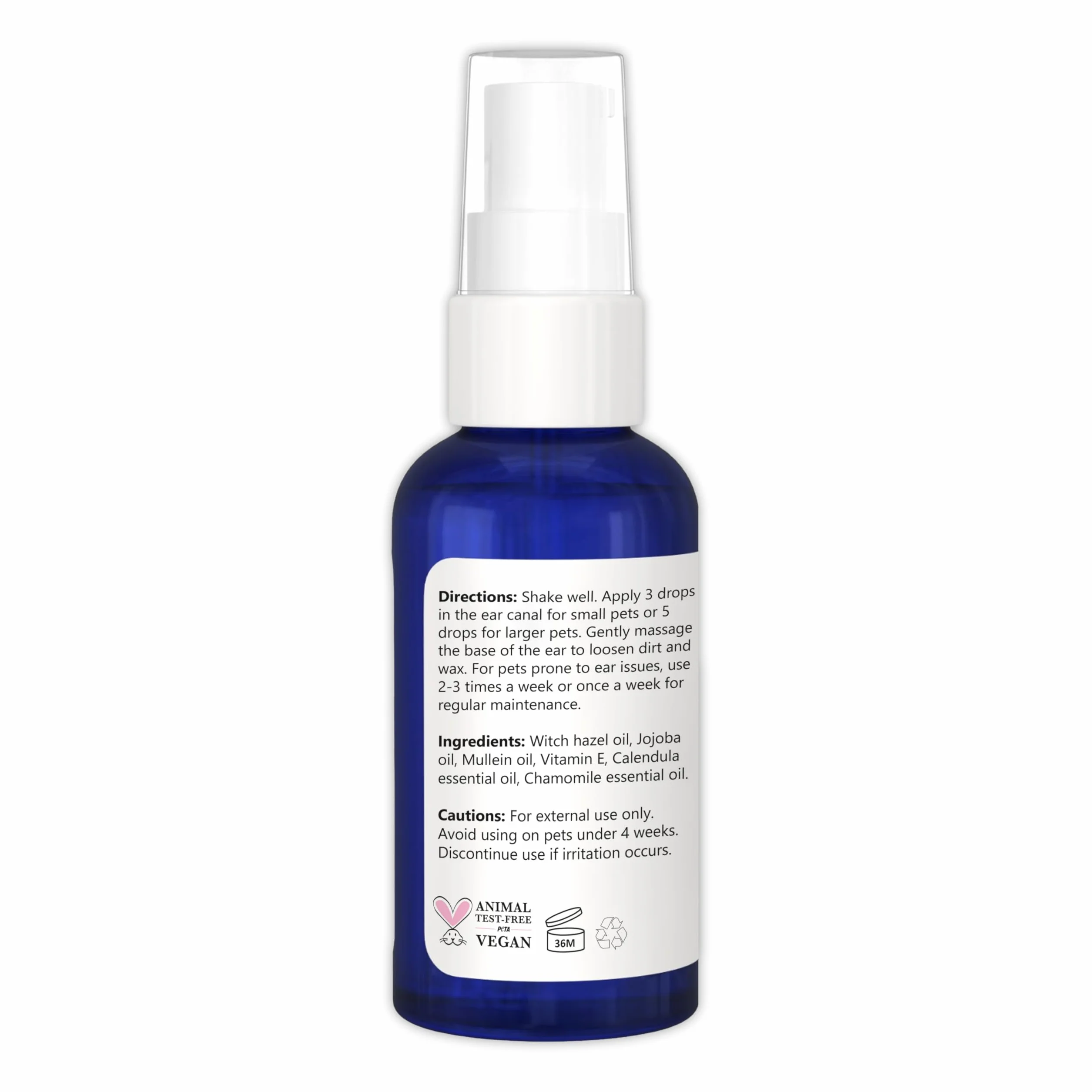 Isabella's Clearly Aceite natural para orejas de perros y gatos para eliminar la cera y aliviar el picor con caléndula, hamamelis y gordolobo