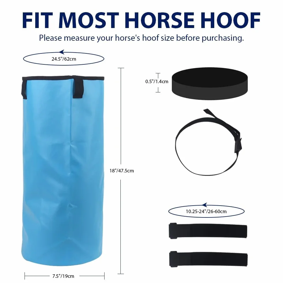 2 botas de remojo de pezuñas para los problemas de pezuñas, para tratar pezuñas de caballo, botas envueltas en cascos, podredumbre, infecciones bacterianas