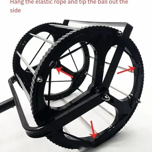 Colector de pelotas de tenis rodillo telescópico altura ajustable capacidad 55 pelotas entrenamiento tenis