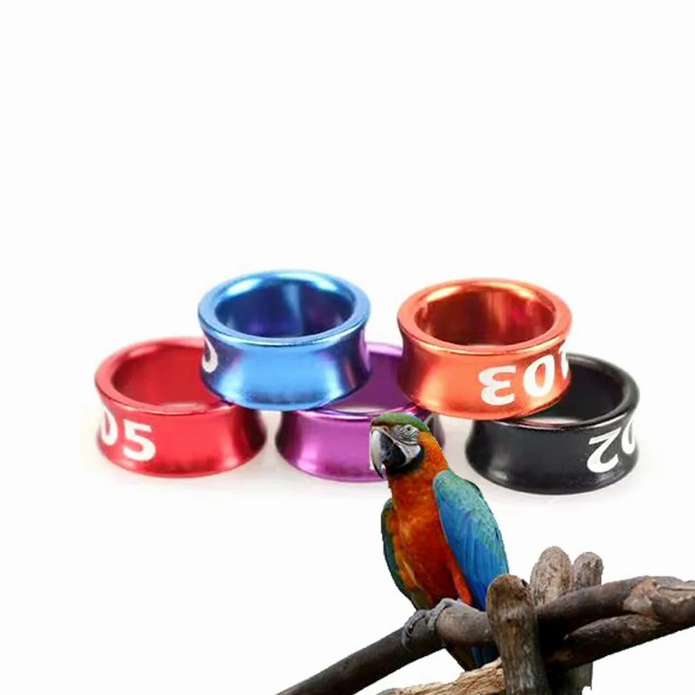 Tobilleras de Paloma numeradas, Anillos for Patas de pájaros for Palomas, Pollos, codornices, identificación de Aves de Corral(Mixed Colors8.0mm,200pc)