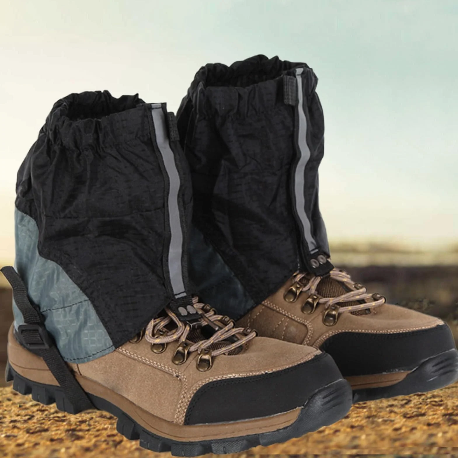 Polainas para Zapatos Senderismo Montaña Transpirables Ajustables Trekking Escalada Nieve