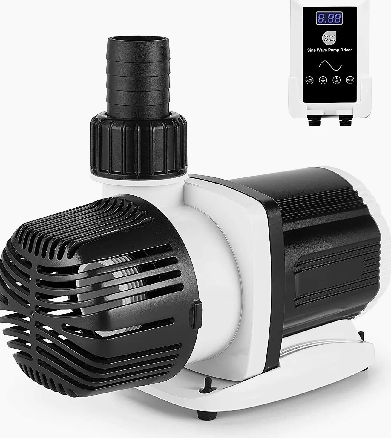 Aquastation DC5000 - Bomba silenciosa controlable para acuario de CC de 40 W, 1320 GPH, con controlador de onda sinusoidal para circulación de sumidero de peceras de arrecife de coral de agua