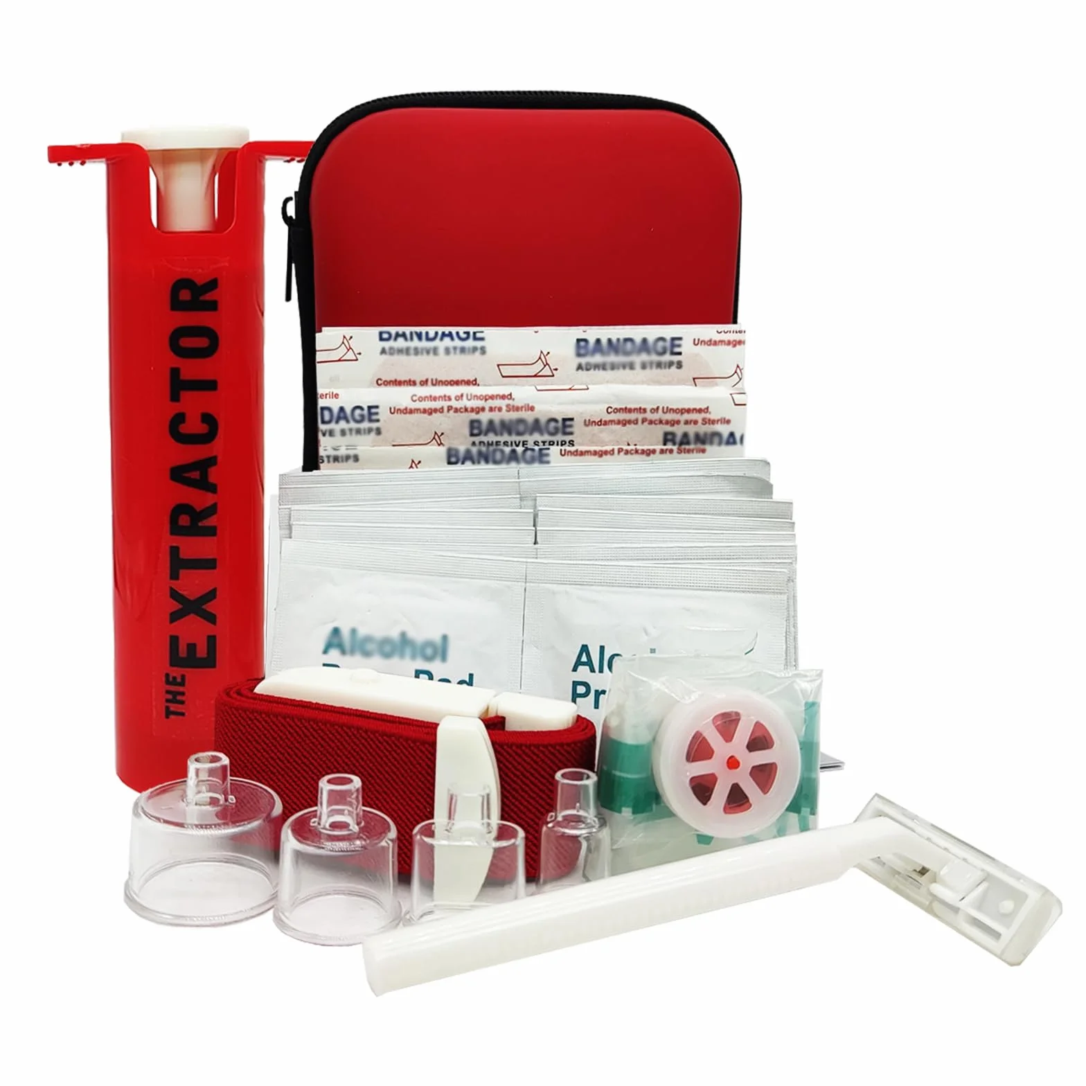 Kit de mordedura de serpiente para humanos, kit de mordida de serpiente de cascabel, kit de picadura de abeja, kit de mordida de serpiente de veneno para perros, kit de extractor de veneno, bomba de