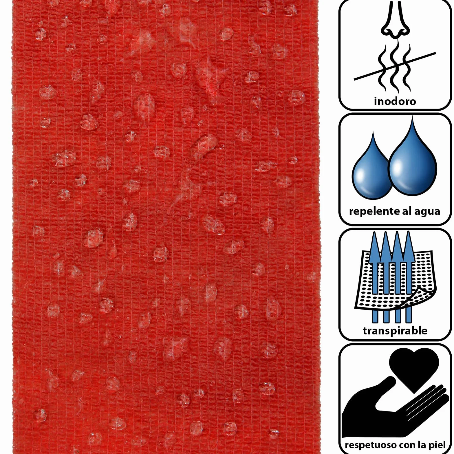 ALPIDEX 12 Rollos Venda Adhesiva 10 cm x 4,5 m Cohesiva Deportiva Autoadhesiva Rojo