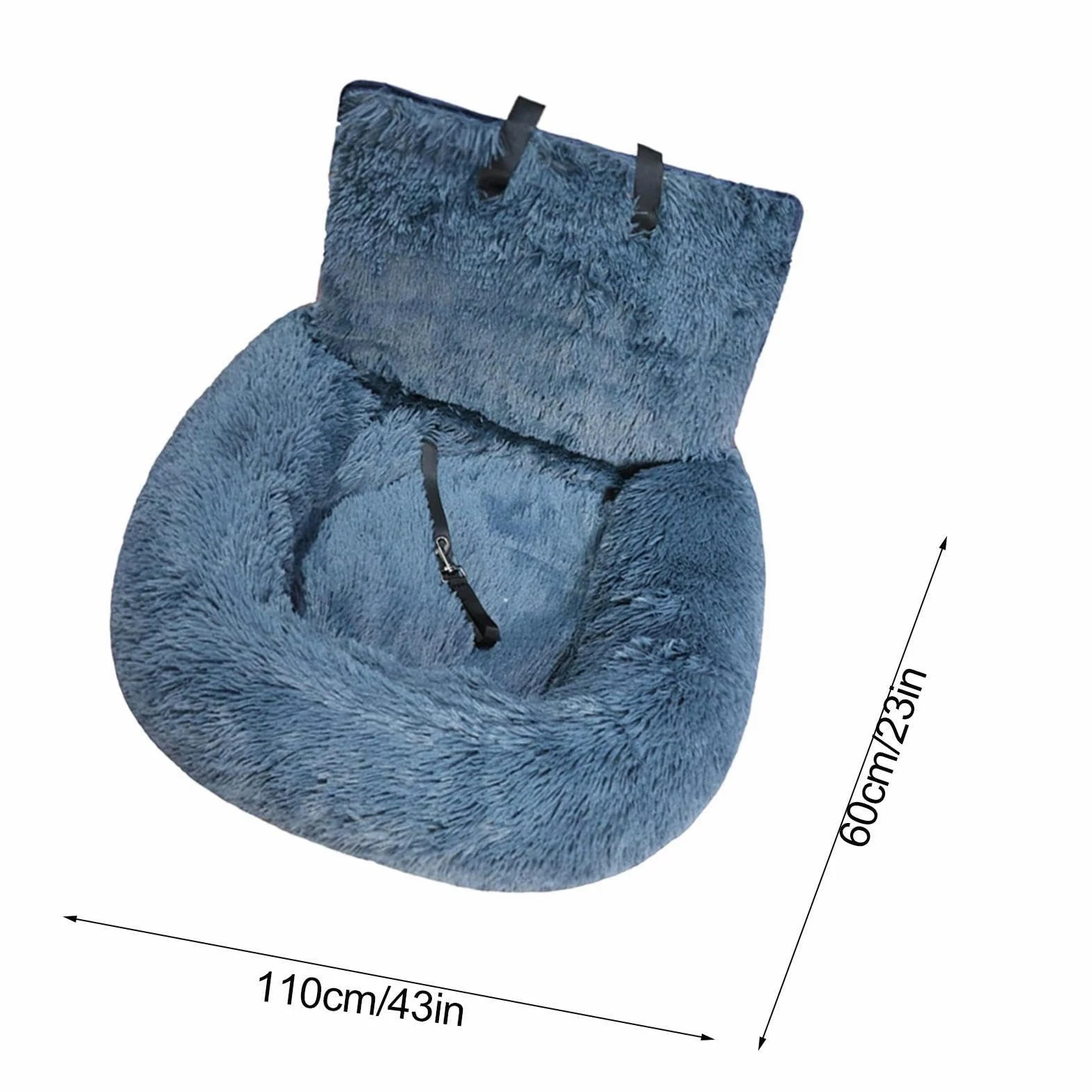 Asiento de coche para perros de algodón,Asiento de coche portátil para | Cama para asiento de seguridad para perros de felp