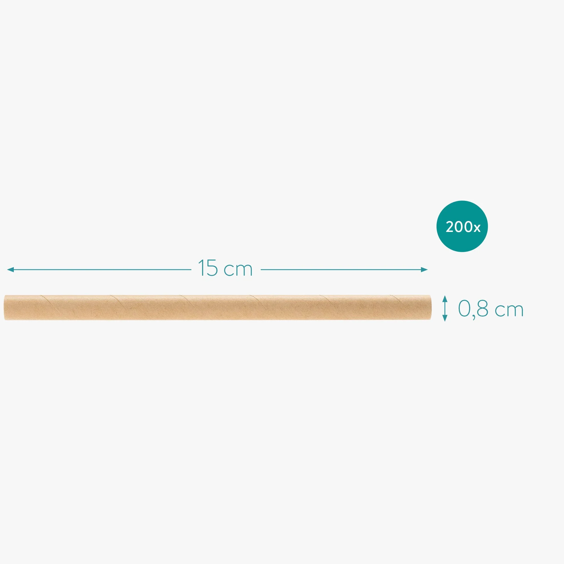 Navaris 200x Tubo para Nido de Abejas - Tubos de cartón para Rellenar Hotel de Insectos Colmena o casita de Abejas - Longitud 15 CM diámetro 8 MM