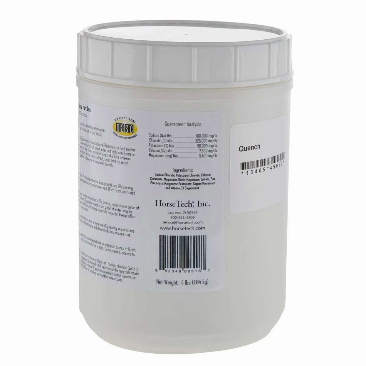 Horse Tech 17168-1 Quench! Electrolito para caballos 4 libras