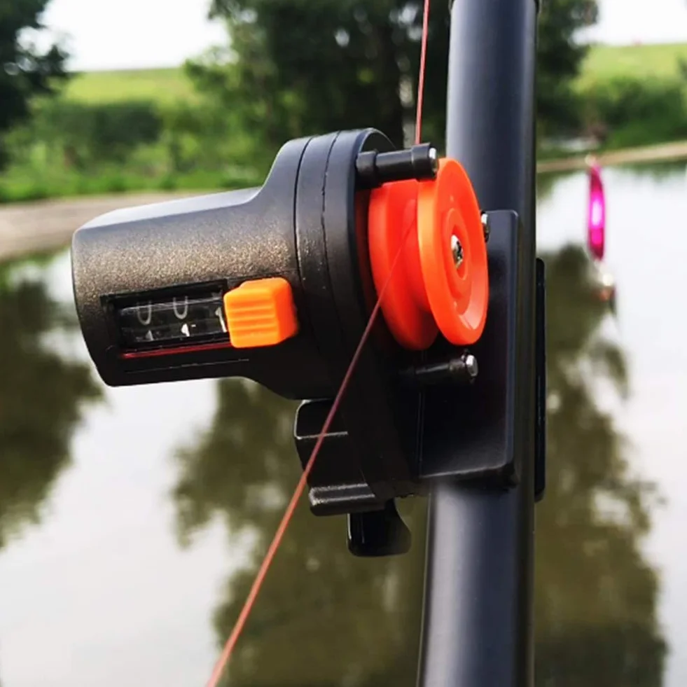 999M Profundidad Electrónico Pesca Carrete Pantalla Digital Longitud Buscador Medidor