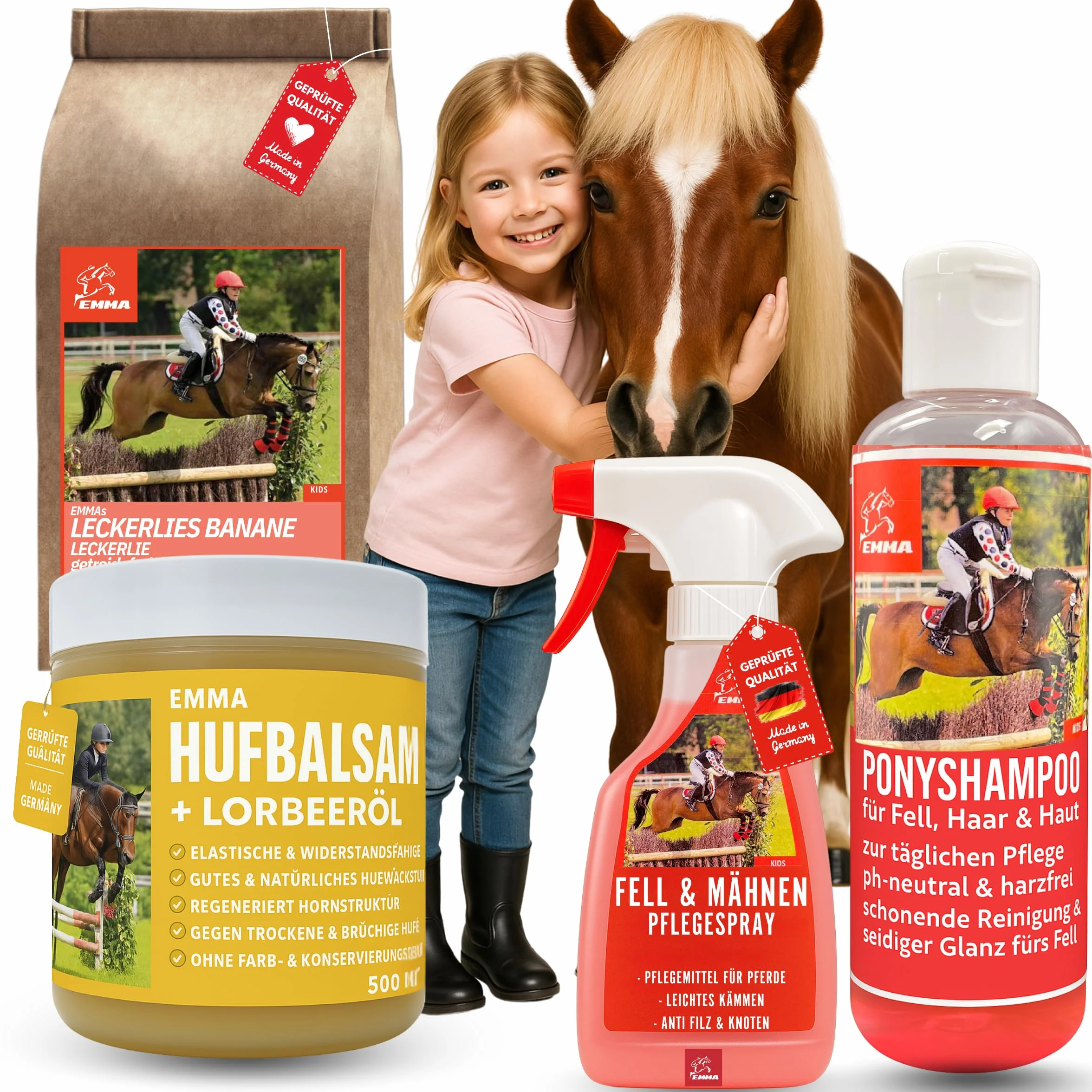 Spray de Purpurina - Spray de Crin para Caballos I Grasa para Cascos con Purpurina I Golosinas para Caballos Champú para Caballos Juego de 4 pz Spray de Cola Golosinas para Caballos 400gr 500ml 250ml