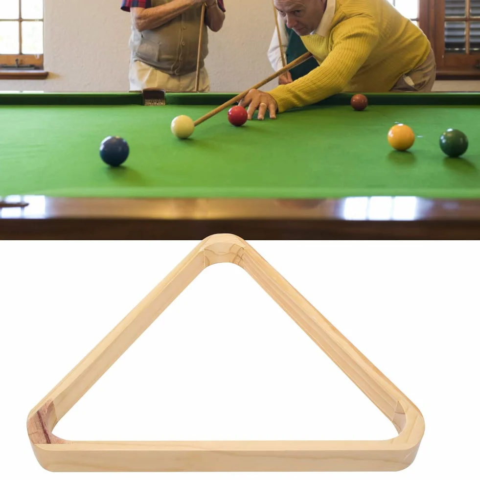 Estante de Bolas de Billar Triangular de Madera PerGar