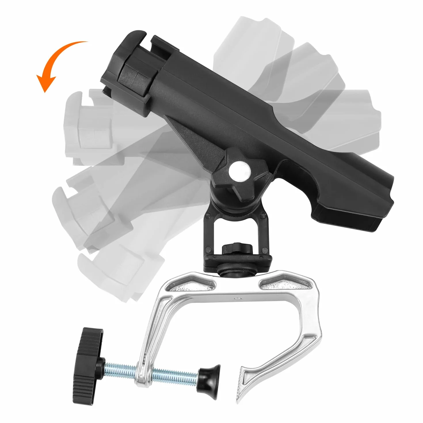 QWORK Pack de 2 portacañas de Pescar para embarcaciones, Ajustables 360 Grados