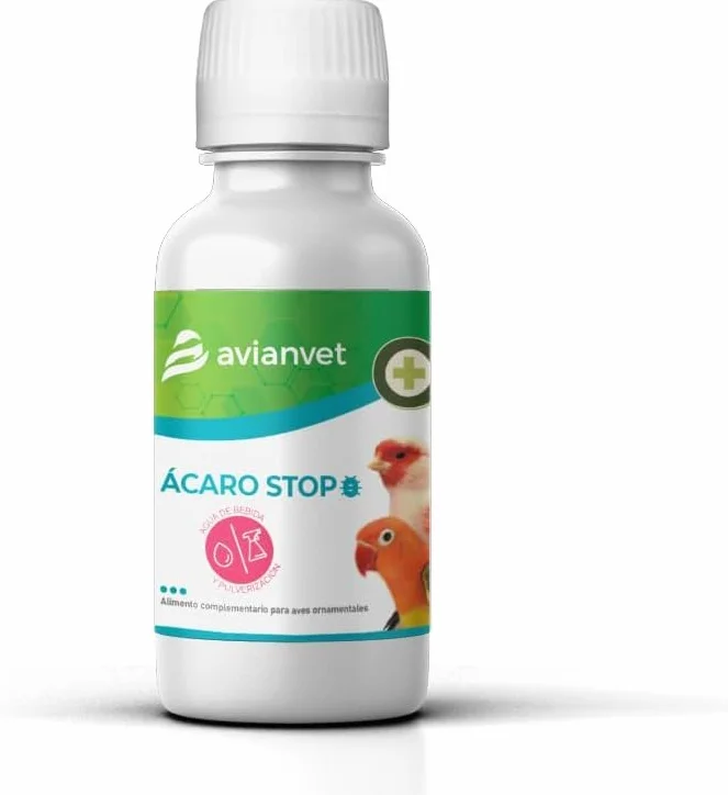 Ácaro Stop | Eficaz contra Ácaros Rojos y Ácaros de Las vías respiratorias de Pájaros (15 ml)