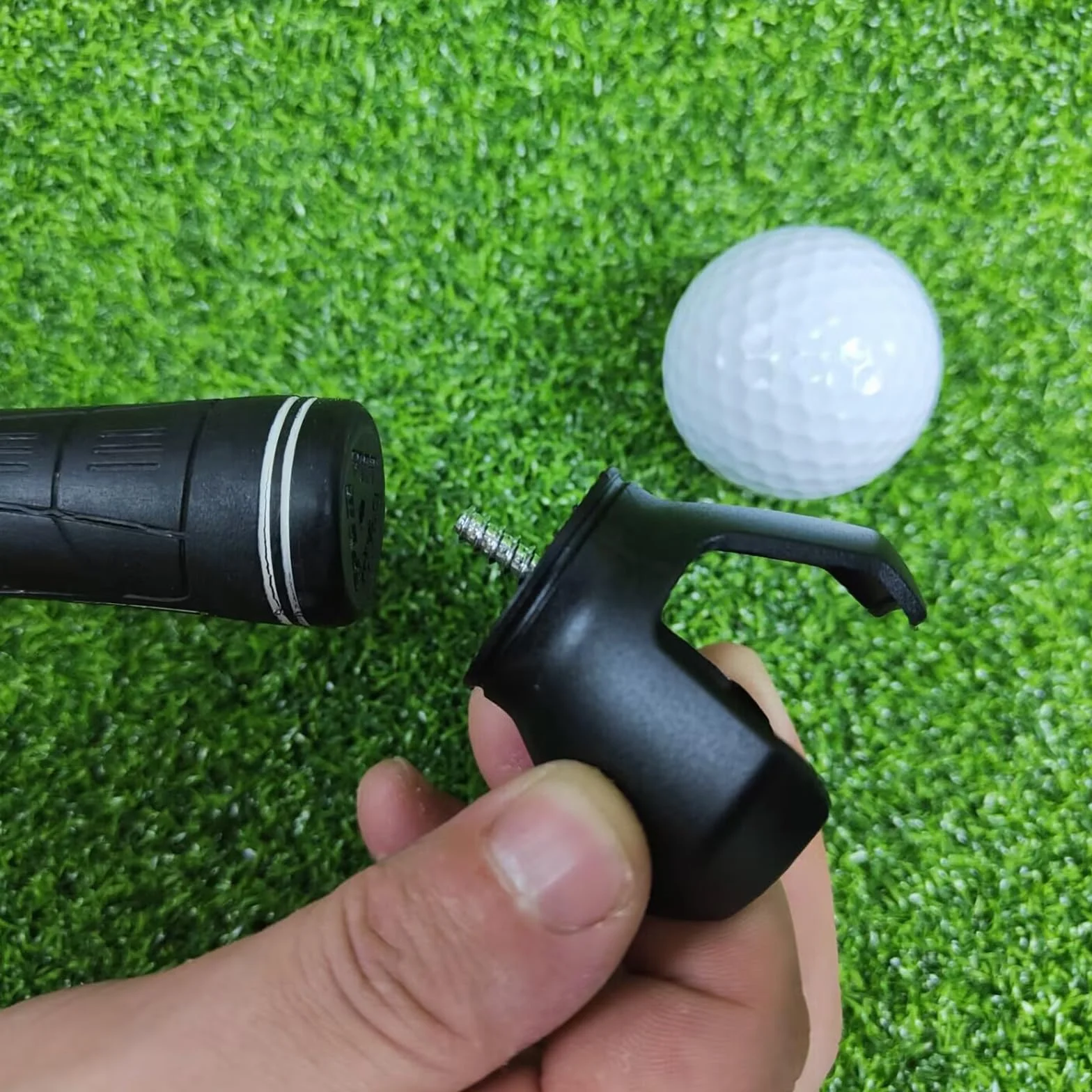 UncleS agarradores de pelotas de golf con tornillo de base sólida, accesorio portátil para recogida fácil sin doblar