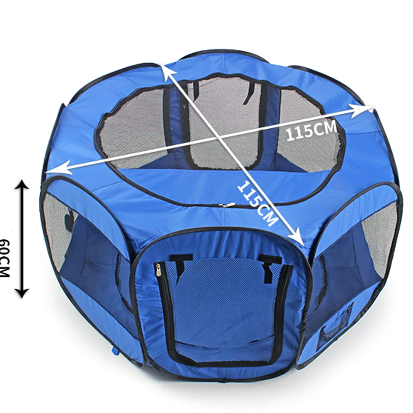 Tienda De Campaña Portátil Plegable Para Mascotas, Parque De Juegos Para Mascotas, Parque Para Perros,Parque De Juegos Octogonal Para Perro, Gato, Conejo Con Cuenco De Viaje Plegable,Negro