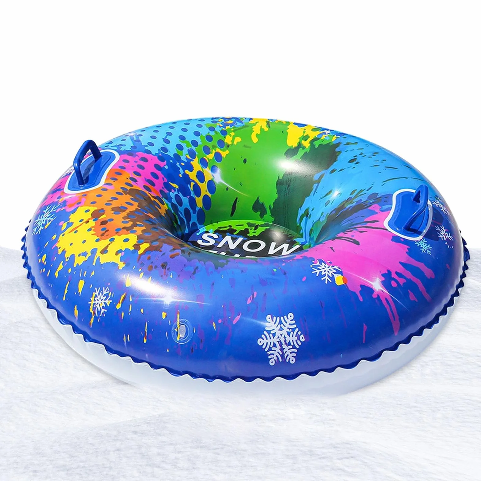 Snow Tube Sledding Round Downhill Slider Family Sled Equipment Outdoor Winter Toy for Adults Kids