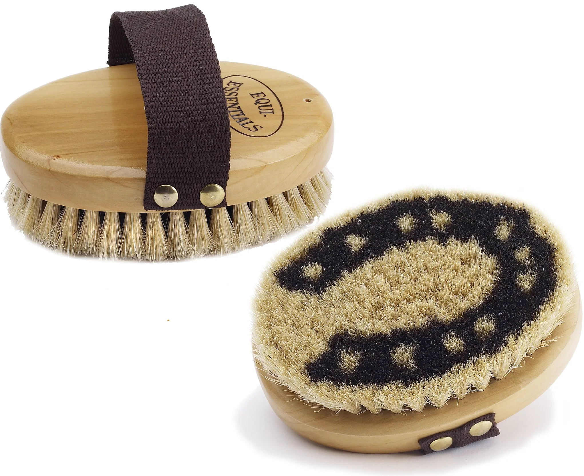 Equi-Essentials - Cepillo de Pelo de Caballo con Respaldo de Madera