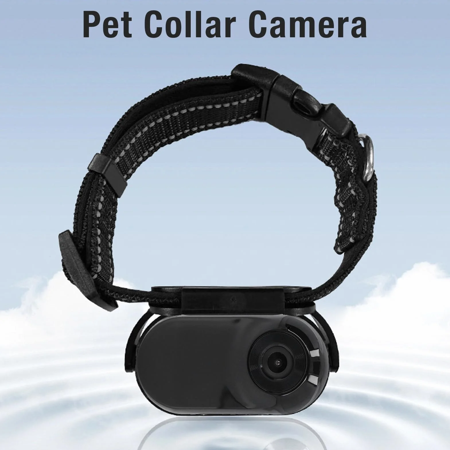 Diyeeni Collar de Cámara para Gatos, Cámara de Collar para Perros HD 1080P, Lente Gran Angular de 120°, Mini Cámara de Acción para Perros, Gatos Presentes en Interiores y Exteriores,