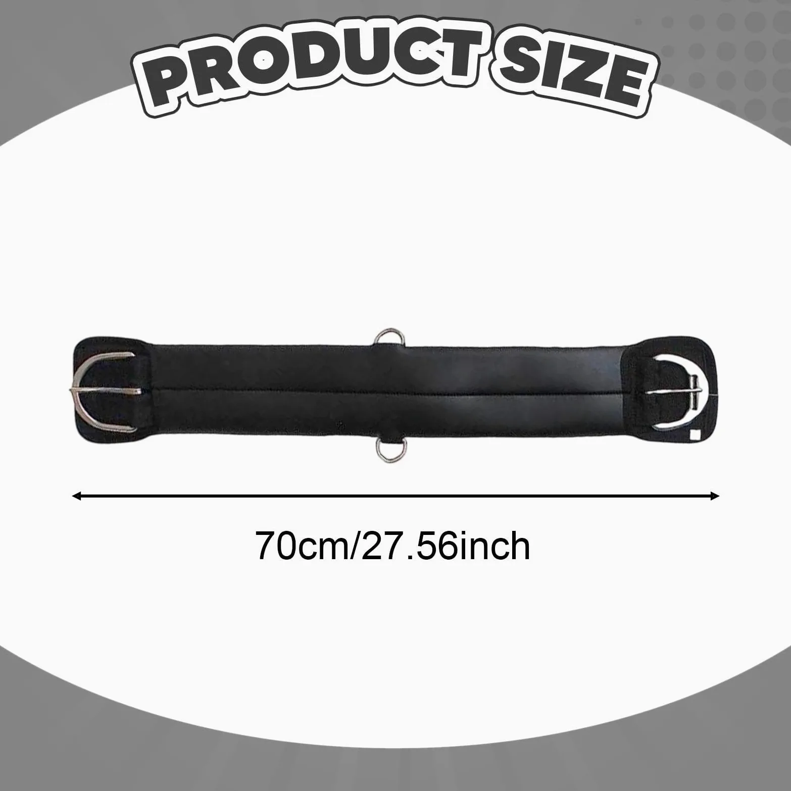 Cincha para Caballo Elástica Y Acolchada de Acero Inoxidable Resistente Al Desgaste Fácil de Colocar Accesorio para Equipo de Montar Ade